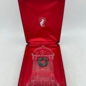 Vintage Waterford Crystal Ornament Our New Home House Warming Wreath Box Retired